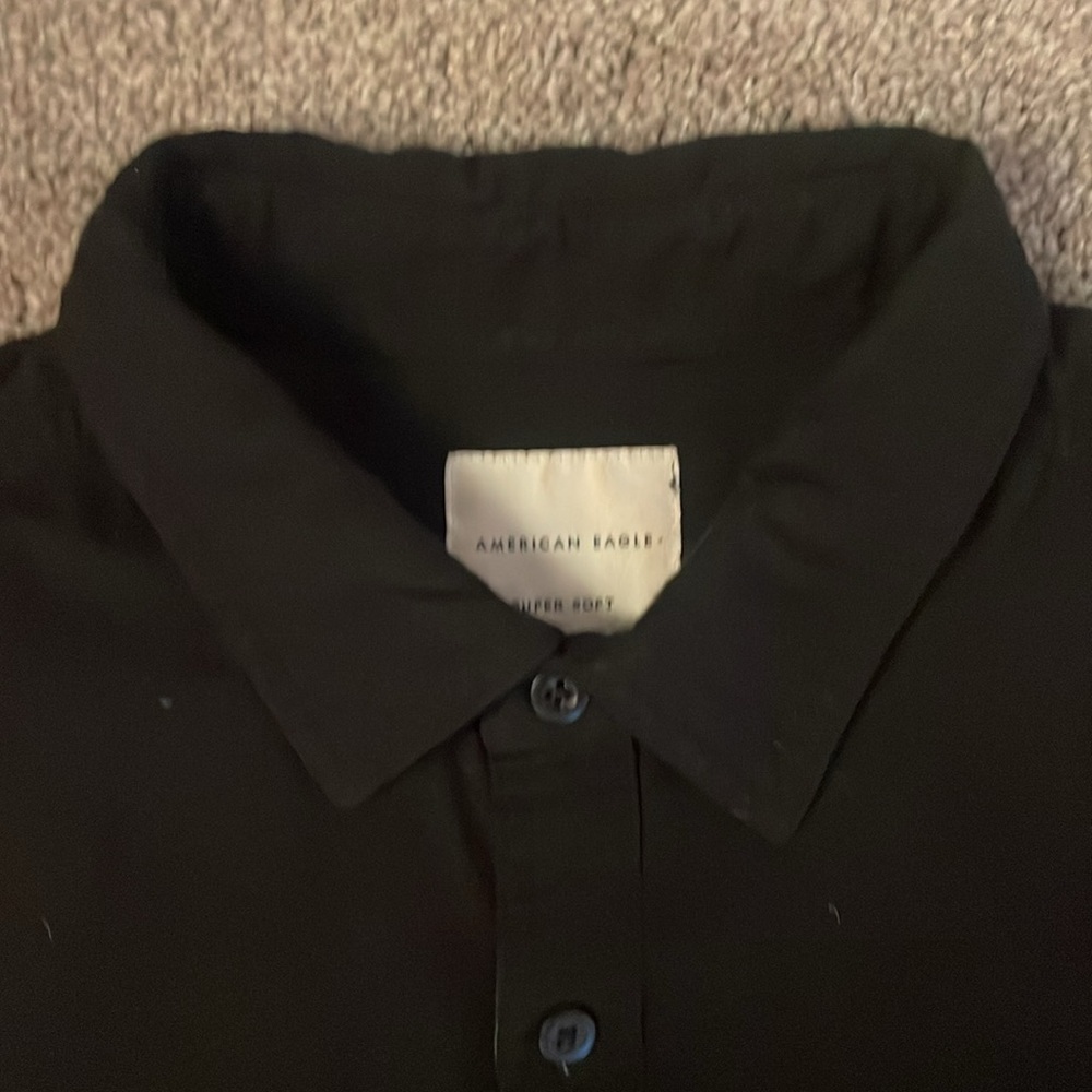 American Eagle Black Longsleeve button down Size L - Picture 3 of 3